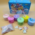 thumbnail image 4 of 6 colores DIY Butter Slime juguete antiestrés antiadherente mejores regalos para niños niño, 4 of 9