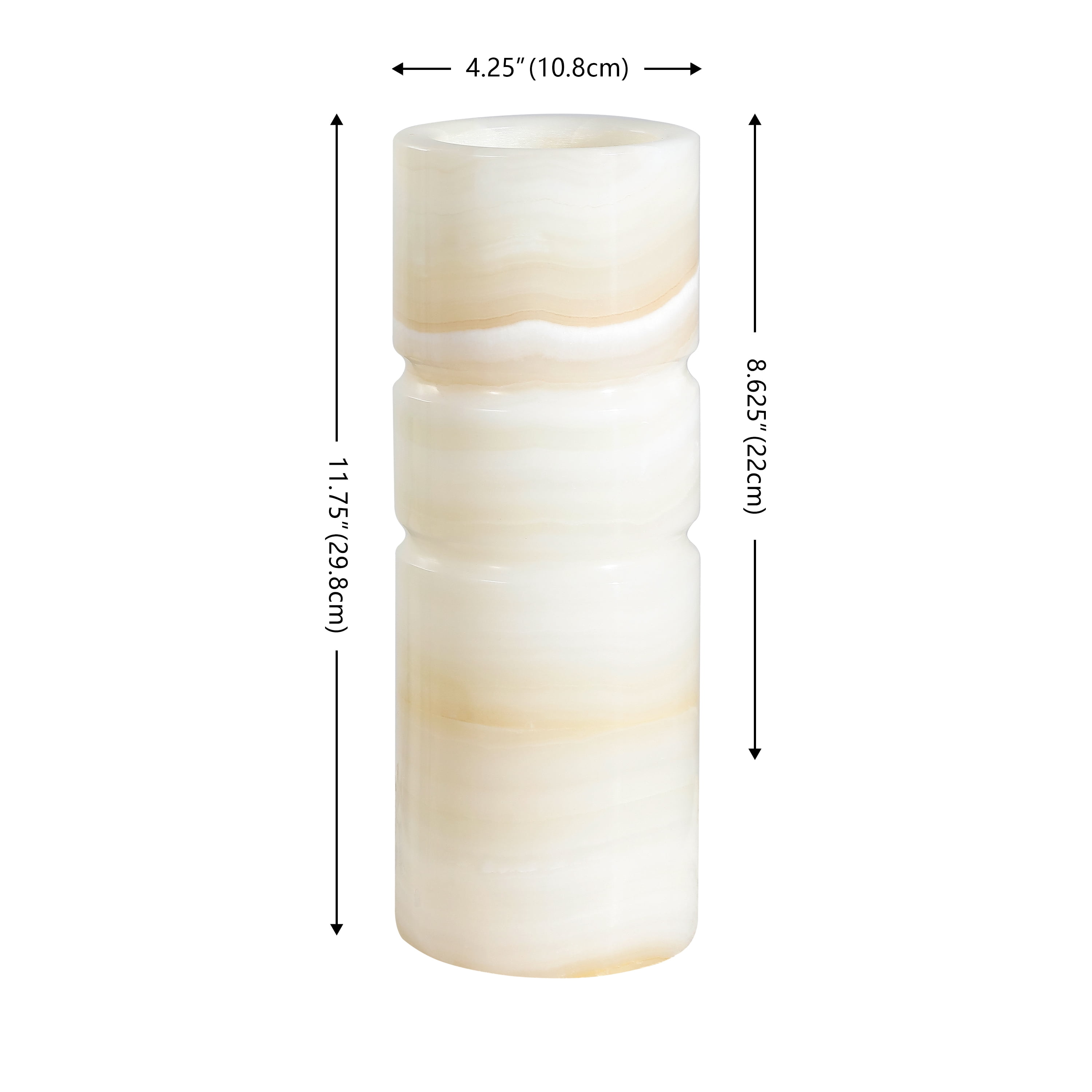 Safavieh Kavo 12" Ivory/Rust Jade Table Vase