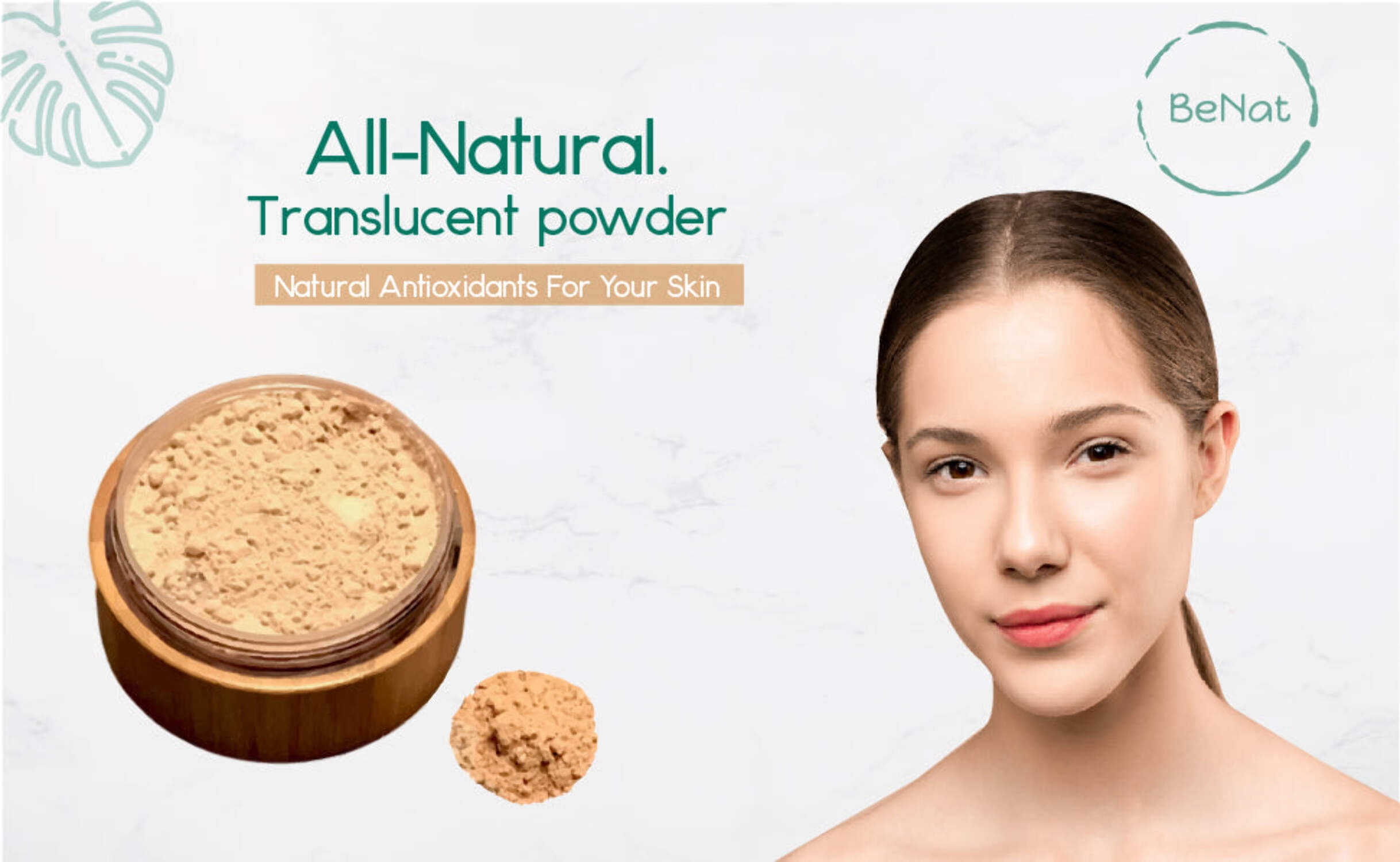 Translucent Loose Powder Set. 3-pack. All-Natural, Eco-Friendly.