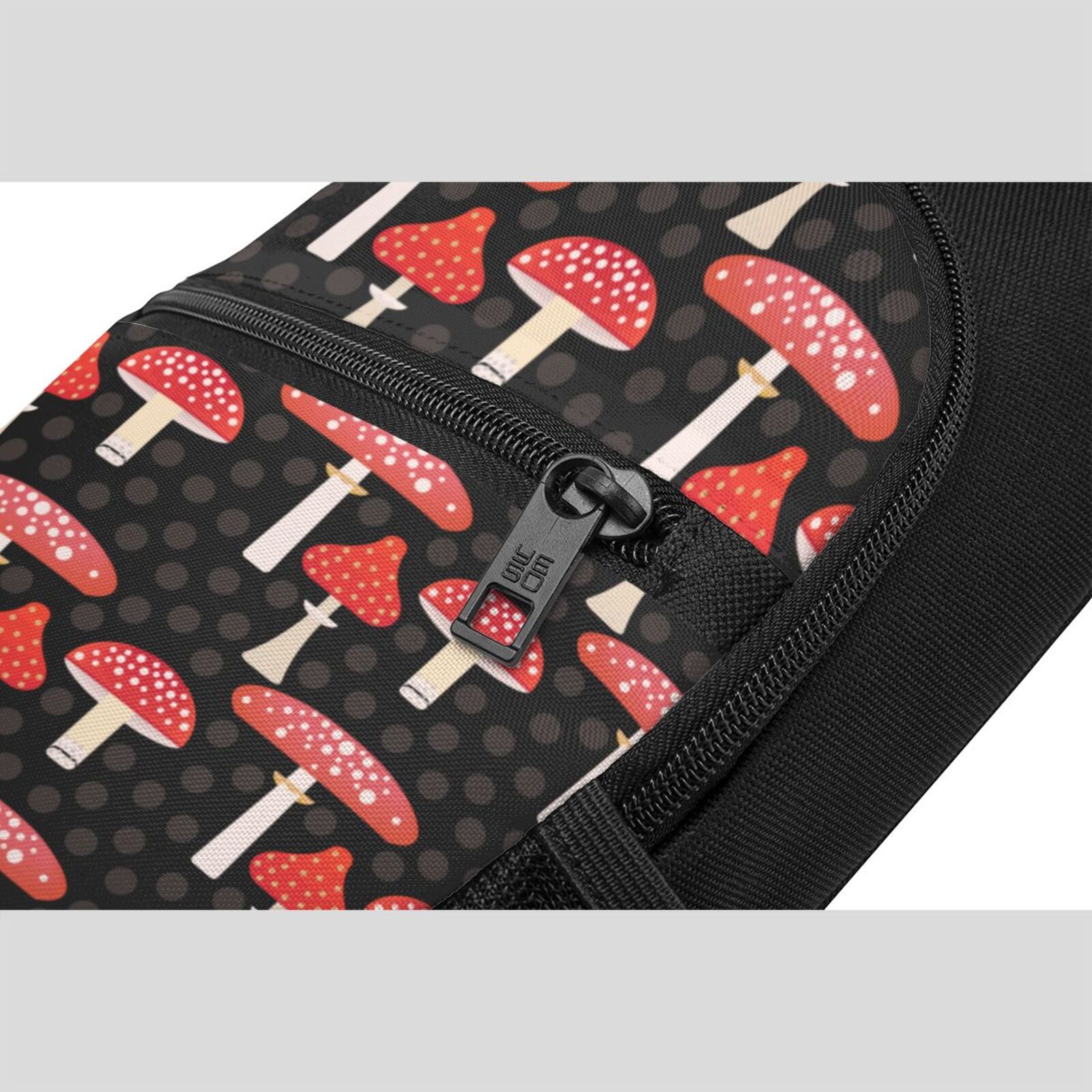 Xecao's Forest Mushrooms Print Sling Bag: A Versatile Chest, Shoulder, and Crossbody Backpack for Casual Days Out, Perfect for Both Men and Women
