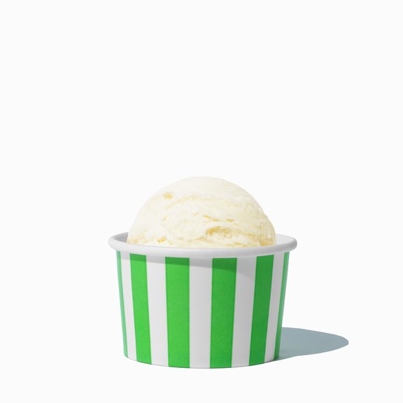 UNIQ 4 oz Green Striped Madness Ice Cream Cups - 1000/Case