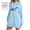 Light Blue, variant on The Warmy Oversized Hoodie Dress For Women Casual Drawstring Long Sweatshirt With Pocket Fashion Split Hem Long Sleeve Fancy plus Size Dresses plus Size Embroide Dress Dresses for Women with Sleeves