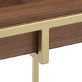 thumbnail image 5 of Weston Home Mako Modern Square Wood Top End Table with Gold Metal Base, Natural Finish, 5 of 7