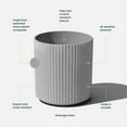 thumbnail image 3 of Veradek Demi Series  16" Plastic-Stone Planter - Gray, 3 of 11