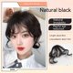 thumbnail image 1 of Extensiones de cabello humano con flequillo con Clip, medio con flecos y una bonita red, patillas naturales, planas y ordenadas para mujer, postizo de una pieza(Negro natural)(1 pieza), 1 of 5