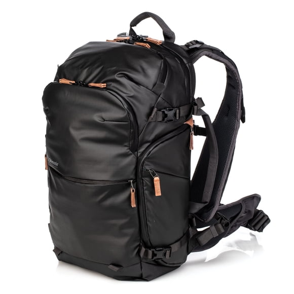 Shimoda Explore V2 25 Mochila para cámara resistente al agua - Se adapta a baterías y lentes de cámaras DSLR sin espejo - Unidad central pequeña sin espejo Inserto de cámara modular incluido - Negro (