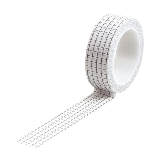 Grid Paper Tape Decorative Stickers Grid Material Tape for School Supplies Border Box Decoration Double Sided Strong Tape