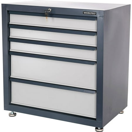 Work Pro Storage Cabinet With Five Drawers 26 5 8 Wx18 Dx28 H