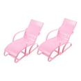 thumbnail image 4 of BESTYASH 2 Pcs Miniature Beach Chairs for Dolls, 6.68 Inch Plastic Lounge Furniture, Beach Accessories for Crafts, Suitable for 11.5 Inch Dolls, Pink, 4 of 8