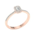 thumbnail image 3 of Imperial 3/8 Ct TDW Emerald Diamond Halo Engagement Ring in 10K Rose Gold (H-I, I2), 3 of 4