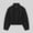 Black, variant on Fengqque Women’s Stand Collar Zip Up Cropped Windbreaker Jacket Gathered Elastic Hem Bubble Long Sleeve Lightweight Casual Outer Coat Black M