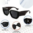 thumbnail image 4 of FEISEDY Oversized Square Sunglasses for Women Men Thick Frame Shades B4074, 4 of 16