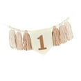 thumbnail image 4 of S SERENABLE High Chair Banner Bead Tassel Garland, Burlap Highchair Banner, Wood Bead Tassel, 1ST Birthday Banner for Boys Girls Bedroom Brown, 4 of 8