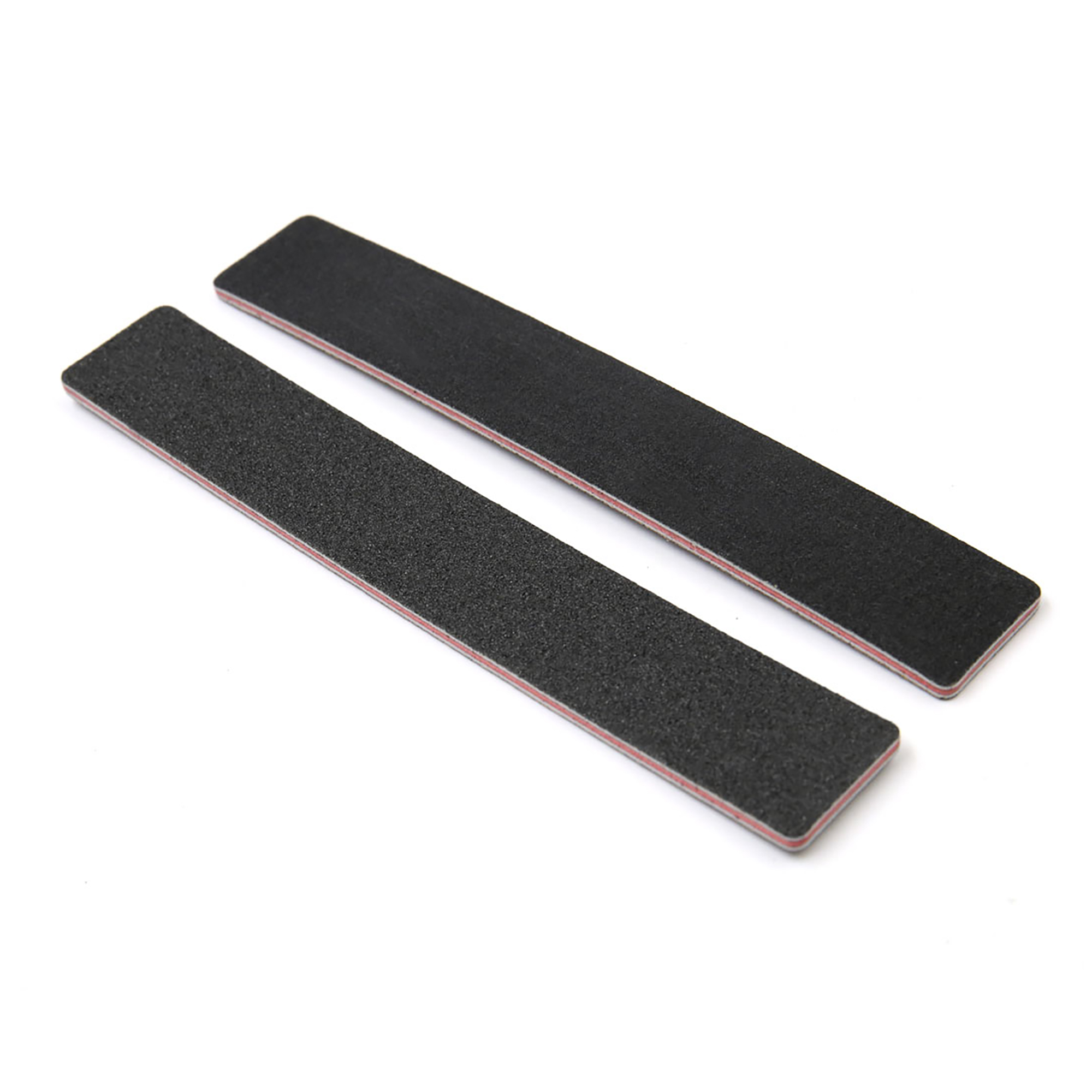 Unique Bargains 2pcs Black Straight Square Ends Double Sided Nail Art Sanding File