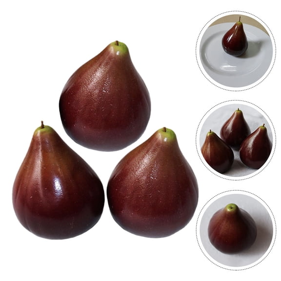 PAMINGONO Toy Fruit Artificial Fig Models 3Pcs for Children and Family