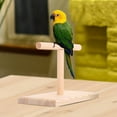 thumbnail image 1 of HEVIRGO Portable Wood Bird Parrot Training Spin Perch Stand Playground Platform Toy,Wood Color, 1 of 9