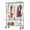 Chrome, variant on Leumius Heavy Duty Garment Rack with Wheels, Rolling Freestanding Closet Organizer and Clothes Rack with 1 Hang Rod, Adjustable Metal Wardrobe for Laundry Room Bedroom Cloakroom Chrome