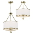 thumbnail image 4 of 513-SA Crystorama Lighting Broche - Three Light Chandelier in Traditional and Contemporary Style - 14 Inches Wide by 20 Inches High-Antique Silver, 4 of 7