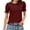 Y-147 Burgundy Wine, variant on Beige T Shirts for Ladies Fall Winter Lace Short Sleeve Boat Neck Spandex Warm Basic Tops T shirt Womens 2026 Clothes Country Concert M