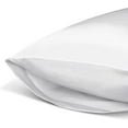 thumbnail image 3 of Satin Silk Pillowcase for Hair and Skin, Coral Pillow Cases Standard Size Set of 2 Pack Super Soft Pillow Case with Envelope Closure White, 3 of 9