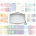 thumbnail image 4 of Double Layer Bow Pencil Pouch, Aesthetic Floral Pencil Case, Large Capacity Transparent PVC Stationery Pouch For Students, Travel Cosmetic Organizer 8.66x3.94in, Blue, 4 of 7
