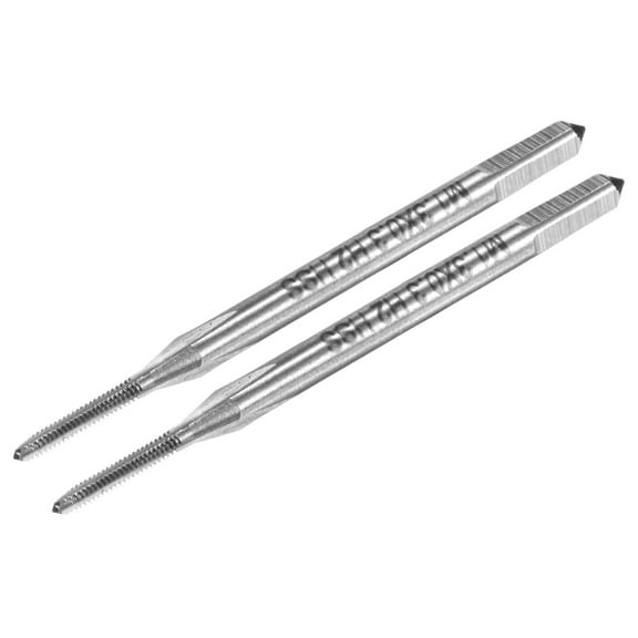Uxcell 2-Pack M1.3x0.3mm Metric Thread Tap, High Speed Steel 40mm Length Straight Flute Right Hand Thread Screw Tapping Tool