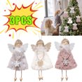 thumbnail image 2 of Nuevo 3-1PC Muñeca de ángel de Navidad Lindo ángel de peluche de Navidad Niñas Colgante Adornos para el hogar Regalos para niños Decoraciones para árboles de Navidad, 2 of 5