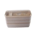 thumbnail image 1 of 1pc, Portable Lunch Box, Stacked Bento Box, 3 Tiers 4 Compartment Food Container, For Students And Office Workers, Kitchen Gadgets, Kitchen Stuff, Kitchen Accessories, Home Kitchen Items, Back To Scho, 1 of 5