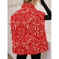 thumbnail image 3 of Women Floral Printed Puffer Vest Stand Collar Zip‑Up Sleeveless Quilted Jacket with Pockets, 3 of 6