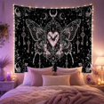 thumbnail image 2 of Butterfly with Glowing Heart and Skeleton Keys, Romantic Gothic Style for Dark Art Lovers, Mystical Wall Decor, Halloween Gift, Tapestry Wall Hanging for Bedroom and Dorm, 2 of 7