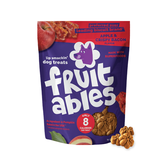 Fruitables Crispy Bacon and Apple Dog Treats – 12oz