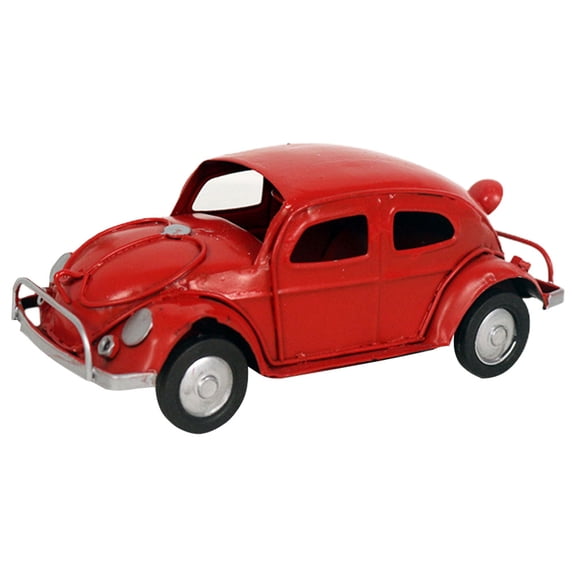 FUEENIRVA 1Set Lightweight Red Metal Christmas Car Ornament for Desktop and Festive Home Decor