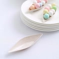 thumbnail image 5 of Efavormart 24 Pack | 5" Mini Boat Shaped Wheat Straw Fiber Appetizer Snack Plates, Biodegradable Dessert Serving Trays, 5 of 11