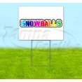 thumbnail image 1 of Rainbow Snowcaps Snowballs (18" X 24") Yard Sign, Includes Metal Step Stake, 1 of 6