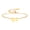Gold A, variant on HIJONES Women's Stainless Steel Heart Gold Plated Initial Bracelet 26 Letters A-Z Alphabet Personalized Charm Bracelets Gold T