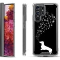 thumbnail image 1 of Shockproof Bumper Phone Case for Samsung Galaxy S22 Ultra 5G, by OneToughShield ® - Dachshund/Puppy Music, 1 of 3