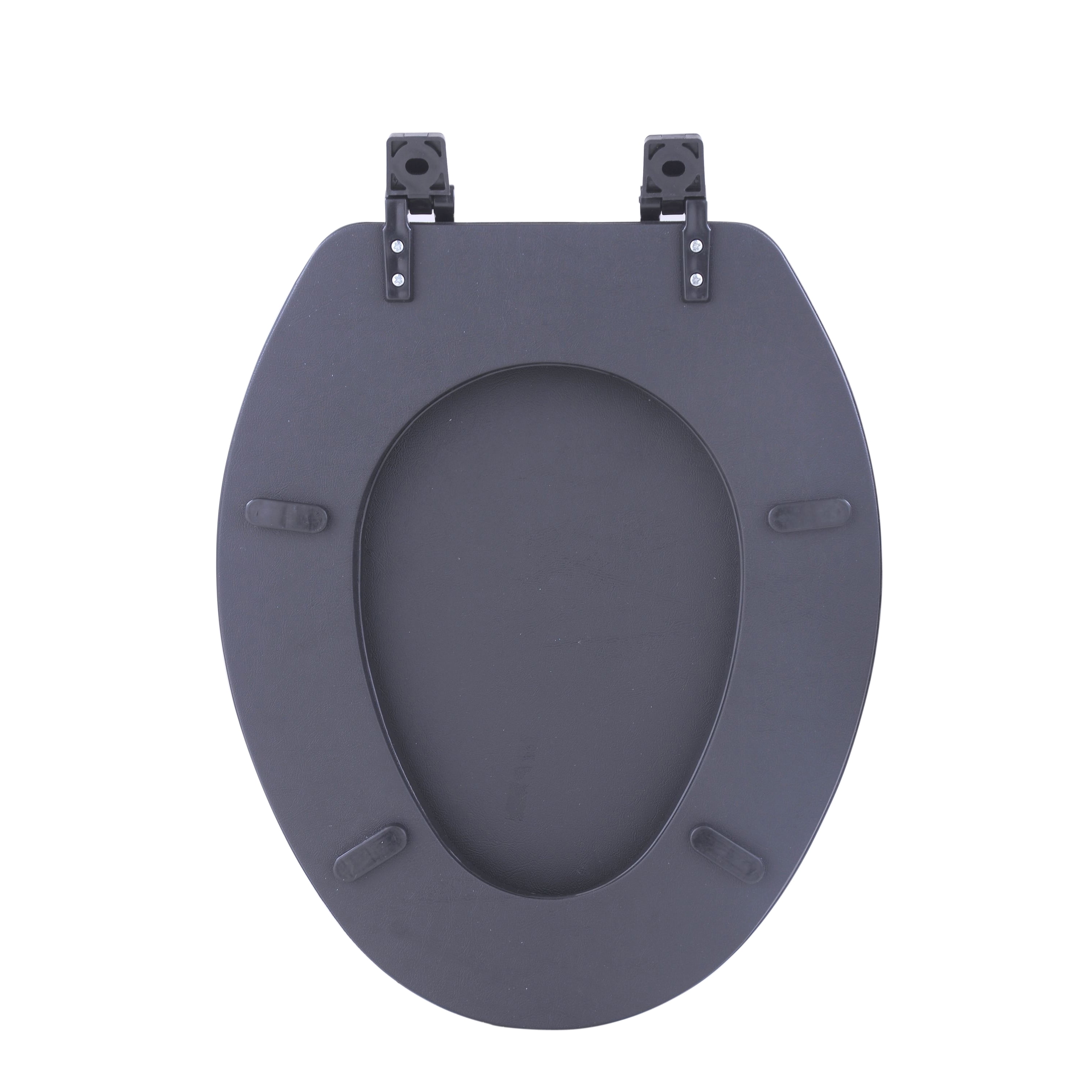 The Fantasia Collection Elongated Black Vinyl Soft Padded Toilet Seat