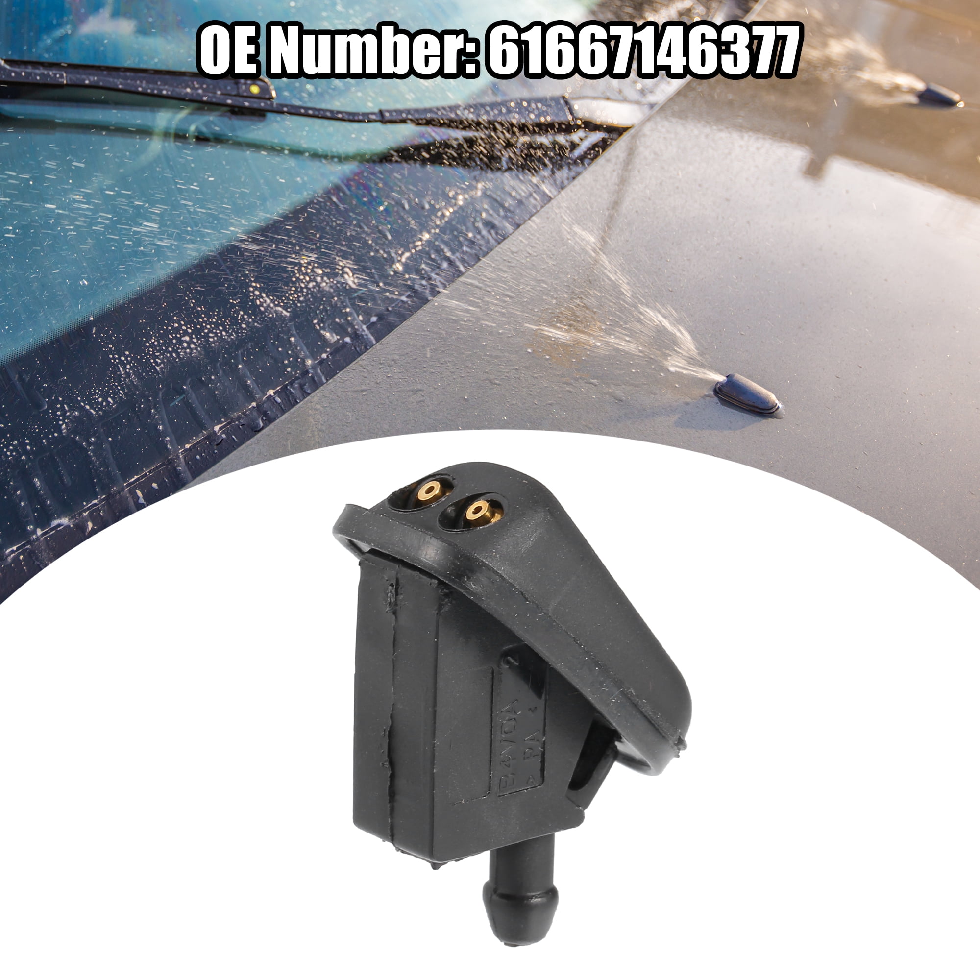 Unique Bargains Wiper Washer Nozzle for Mini Cooper Base S 1.6L L4 2002-2008