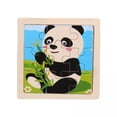 thumbnail image 1 of 3x Rompecabezas de Madera Aprendizaje Preescolar Animal de Dibujos Animados Rompecabezas Montessori Juguete para Niños Pequeños Edad 4+ Niños Y 3 piezas, 1 of 3