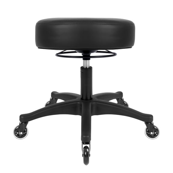 TAKE UR SEAT All-Purpose Stools With Adjustable Seat and Easy Clean Performance fabrics for Cleanroom Lab Medical Office Classroom Shop Garage Spa Massage Tattoo(Blade Wheels) (Black)