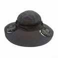 thumbnail image 2 of HOZVOMI Cool Fan Hat, Adjustable Wide Sun Hat with 2 Rechargeable Fans, Breathable Outdoor Hat for Camping Beach Summer, 2 of 5