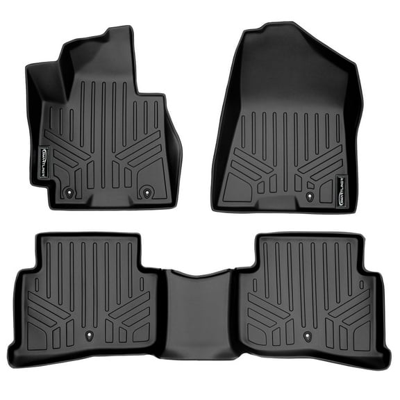SMARTLINER Custom Fit Floor Mats 2 Row Liner Set Black Compatible With 2016-2018 Hyundai Tucson