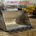 thumbnail image 6 of Dextrus 60" Bucket Tooth Kit for Loader Tractor Bolt on Design for Bucket Protection steel, 6 of 6