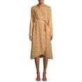 thumbnail image 6 of Time and Tru Women's Long Sleeve Faux Wrap Dress, 6 of 6