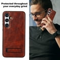 thumbnail image 6 of ShellTech Case for Samsung Galaxy S24 Plus,Magnetic Leather Mag-Safe Case Hidden Kickstand Cover for Galaxy S24 Plus,Brown, 6 of 8
