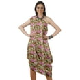 thumbnail image 2 of Moomaya Robe Kurti Sans Manches à une Épaule Imprimée pour Femmes, Vêtement de Créateur Boho pour Fête, 2 of 7