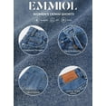 thumbnail image 5 of EMMIOL Women's Summer Trendy Baggy Denim Shorts Y2K Wide Leg Jean Jorts, Knee Length Loose Fit Jean Shorts, 5 of 8