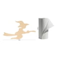 thumbnail image 3 of Witch on Broom Wooden Cutout 12 x 18 Inches, 12 Unfinished Birch Wood Cutouts for Halloween Decor and DIY Crafts, by Woodpeckers, 3 of 6
