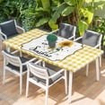 thumbnail image 2 of Sunflowers Table Cloths for 4 Foot Rectangle Tables, Yellow Floral Botanical Checkered Farmhouse Patio Waterproof Elastic Fitted Tablecloths, Washable Rectangular Table Cover for Camping, 2 of 8