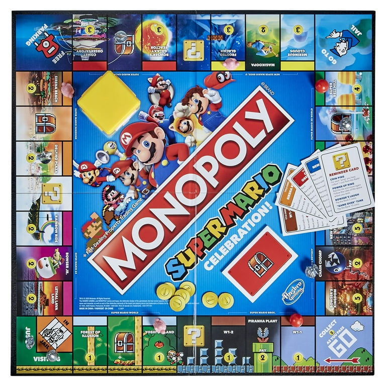  Monopoly The Super Mario Bros. Movie Edition Kids Board Game,  Family Games for Super Mario Fans, Includes Bowser Token, Ages 8+ : Toys &  Games